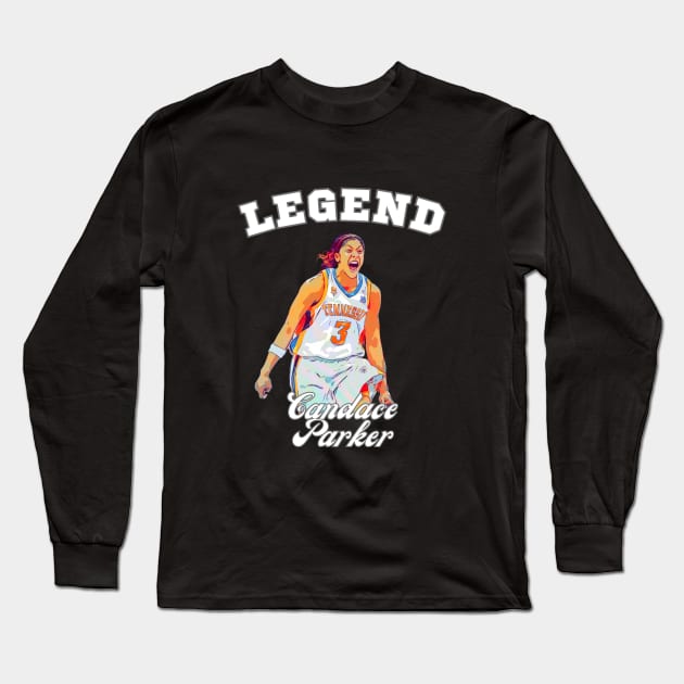 Candace Parker Legend Tennessee Aces Sparks Sky Long Sleeve T-Shirt by Shine Threads